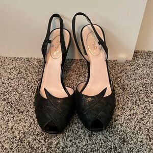 SHP peep toe sling back heels